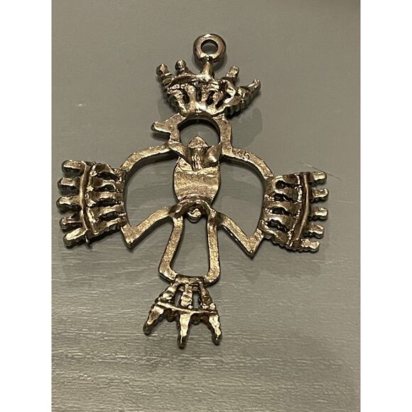 Vintage Southwestern Turquoise Bird Pendant - Picture 3 of 4